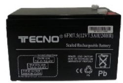 Tecno BATTERIA PER UPS AL PIOMBO 12V 7.5A